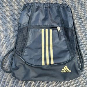 Adidas gym bag black and gold